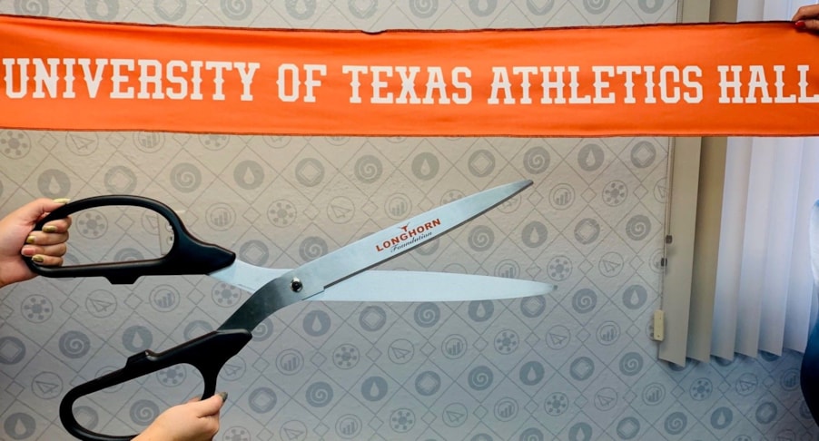 Giant Scissors and Grand Opening Banner