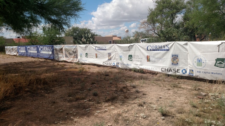 Mesh Banners installed for Construction site