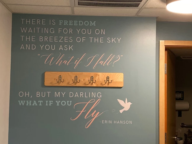 Inspirational wall graphic