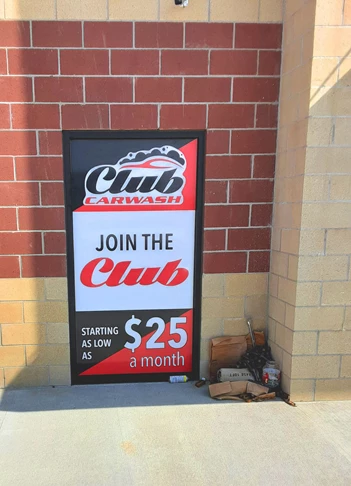 Club Carwash Door Graphic 
