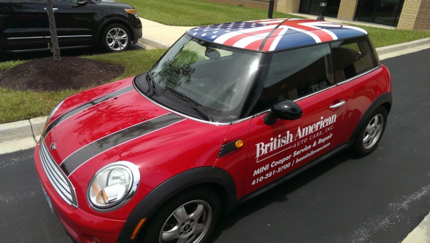 Cut Vinyl Lettering with Wrapped Vinyl Top