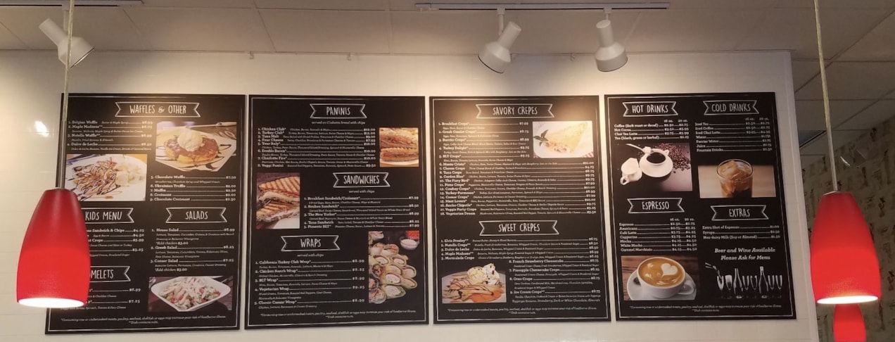 Menu Signs & Price List Signage