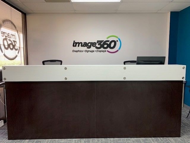 Need some bright signage to freshen up your lobby? Heres just one example of dimensional graphics to help spruce up your location.