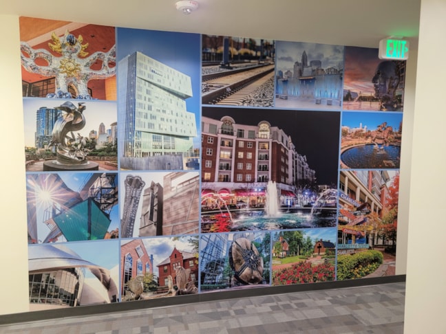 Check out this awesome city mural we just did for our client! A great way to showcase your local flavor and your city within your office.