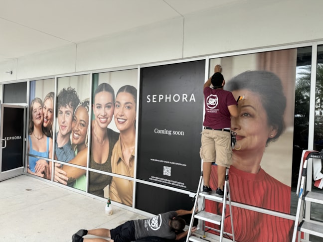 Sephora Jax Beach Window Graphics for Grand Opening