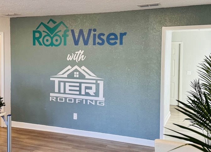 3D Letters on office wall