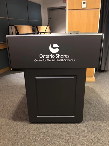 Podium for Ontario Shores mental health facility