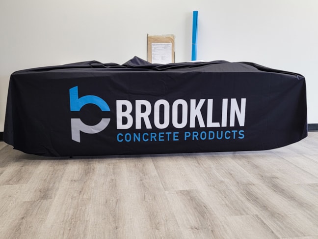 Brooklin Concrete Fabric Tablecloth