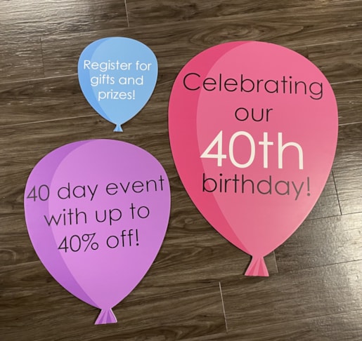 Product Launch & Marketing Event Signs | Retail