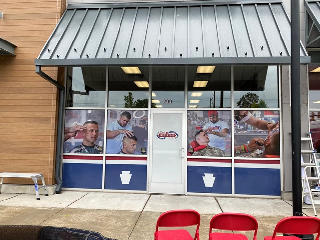 Window Decals, Storefront Signage & Graphics for Sals Barber Shop