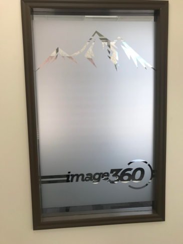 Frosted windows add a touch of class and privacy to any meeting room.