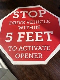 Operational information signs that clearly show your customers how to proceed.