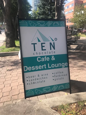 Pedestrians will notice your business with a bright a-frame sign out front.