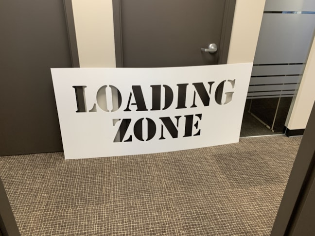 Parking Lot Stencils Help Direct Traffic Safely