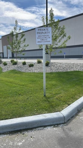 Parking Lot Signs | Clear, durable, and built to last ???? These “Private Property – No Parking” signs on U-channel posts help property owners manage traffic flow and keep their lots accessible.