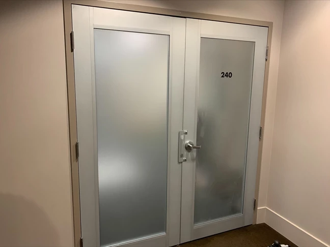 Full door privacy window film