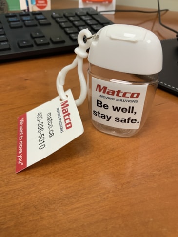 Labels and tags on promotional items to advertise your business.