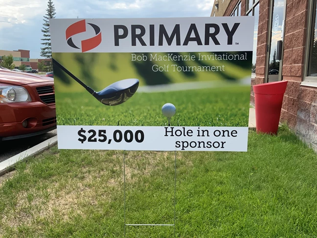 Golf tournament sponsorship - hole in one!