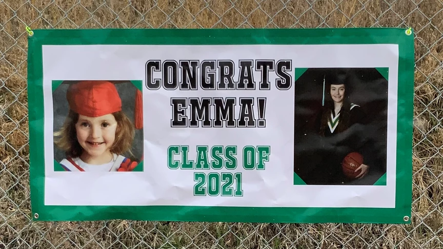 Looking to celebrate your Grad! customize banners add a personal touch.