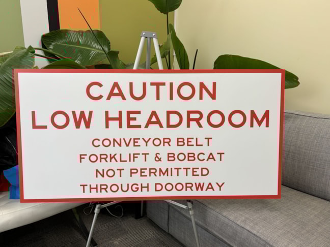 Safety & Regulatory Signs -- Stay safe, stay aware! Follow the signs for a secure warehouse environment
