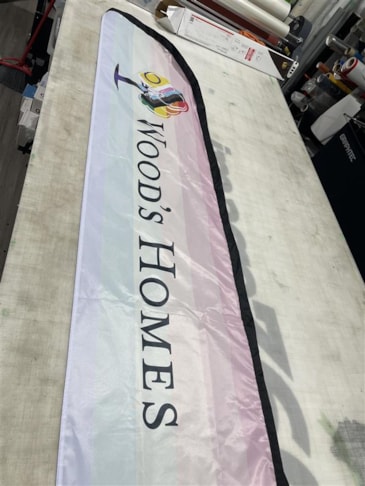 Feather Flags & Flutter Flags | Nonprofit Organizations and Associations | Wood’s Homes Custom Logo Feather Flag