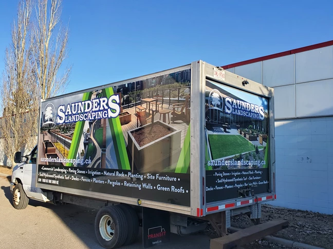Saunders Landscaping | Vehicle Graphics & Lettering | Agricultural and Landscaping Signs
