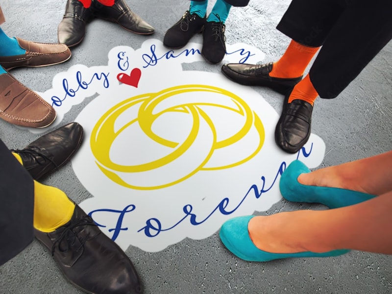 Floor Graphics | Hospitality & Lodging |Custom Wedding Floor Graphic