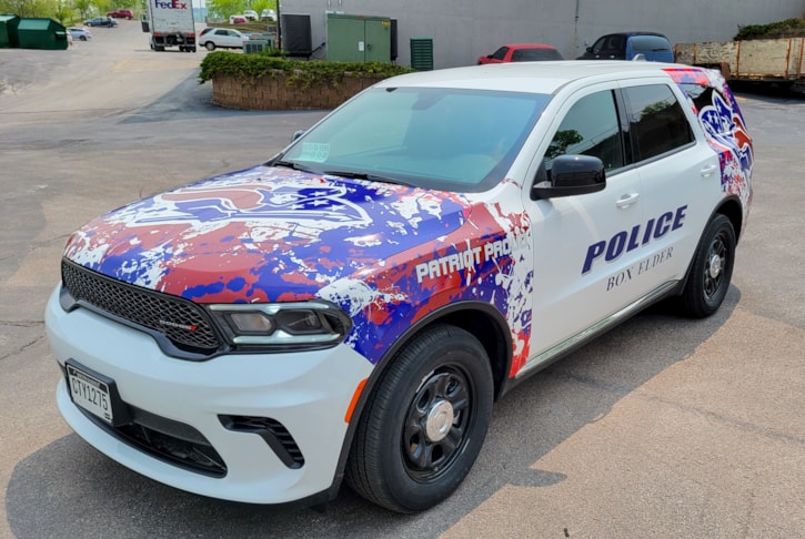 Vehicle Wrap for Box Elder Police Dept.