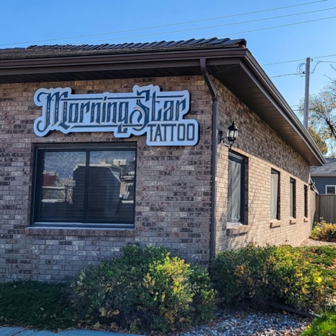 New LED sign for Morning Star Tattoo in Rapid City.