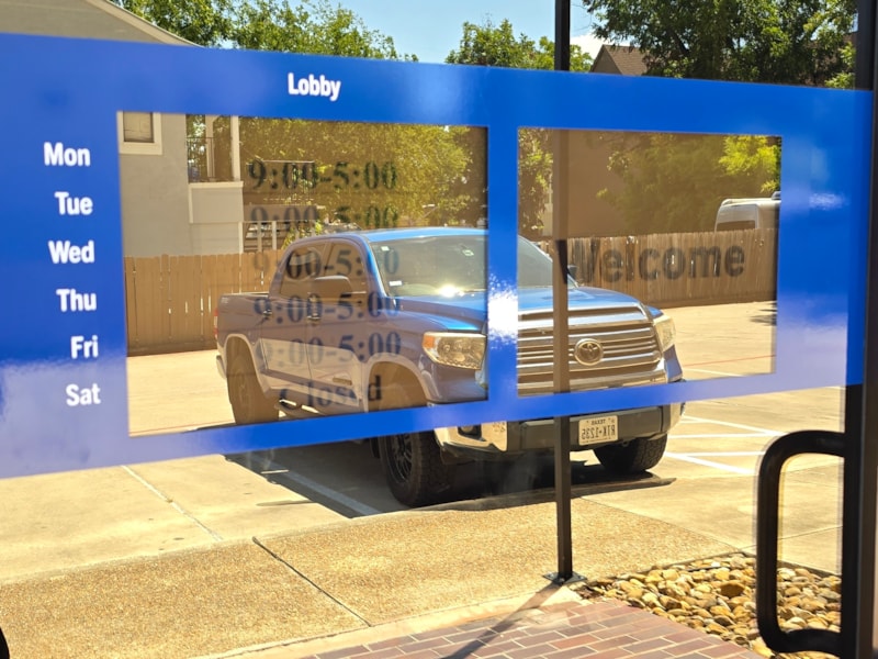 Window Graphics | Bank Signs & Credit Union Signs | San Antonio, TX | Vinyl