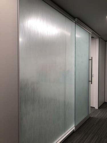 Interior Striped Frosted Window Film for Valencia Endodontics in Kansas City, Missouri
