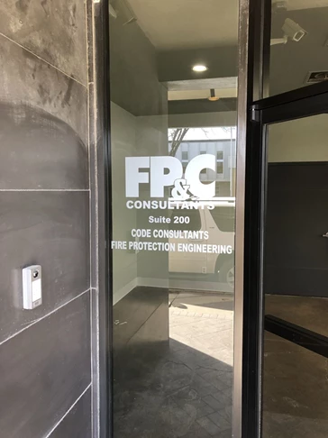 Frosted Vinyl Logo Decal for FP&C Consultants in Kansas City, Missouri