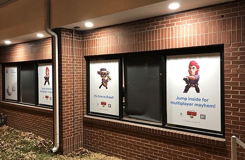 Full Color Exterior Window Clings for Google Fiber Space in Westport Kansas City, Missouri