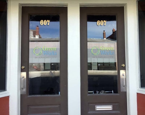 Cut Vinyl Window Decals for Greenworks KC in Kansas City, Missouri