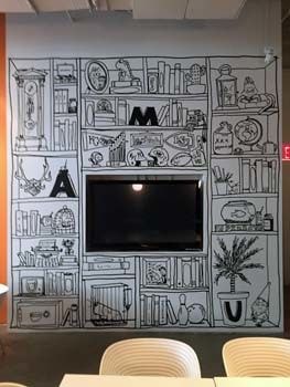 Interior Black Cut Vinyl Wall Graphic for Andrews McMeel Universal in Kansas City, Missouri
