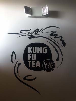 Interior Black Cut Vinyl Wall Graphic for Kung Fu Tea in Overland Park, Kansas