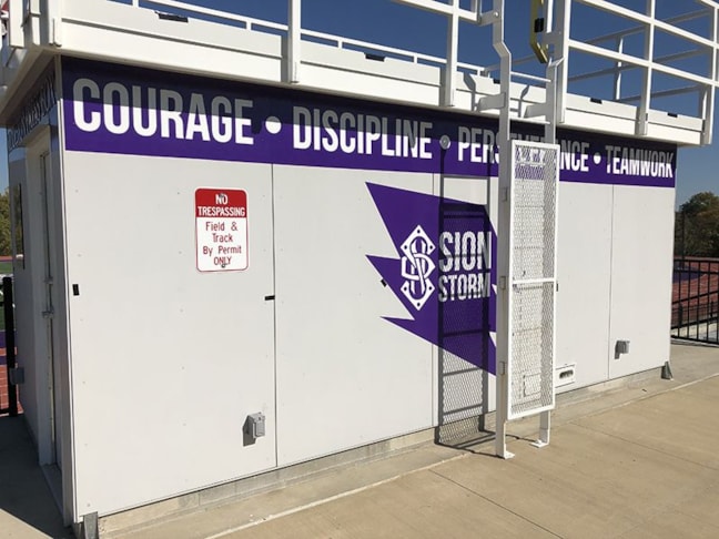 Exterior Building Wall Vinyl for Notre Dame De Sion in Kansas City, Missouri