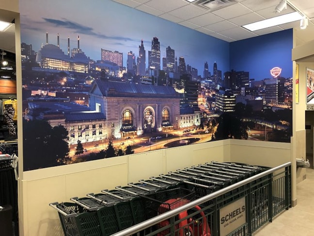 Interior Wall Graphics for SCHEELS in Overland Park, Kansas