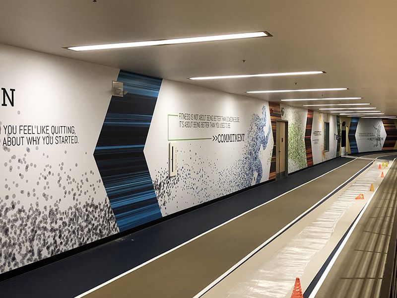 Track Wall Graphics for The Jewish Community Center of Greater Kansas City
