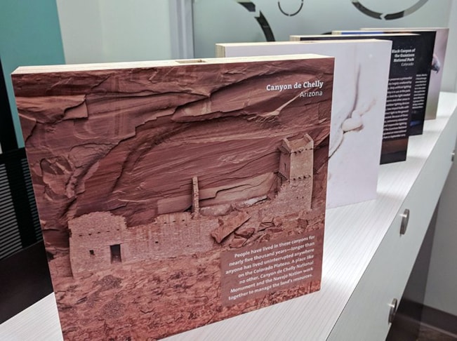 Vinyl Decal Wrap on Plywood Blocks for Katalyst Group in Kansas City, Missouri