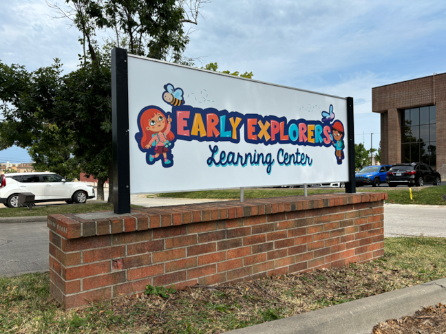 Exterior Monument Sign Face Replacement for Early Explorers Learning Center