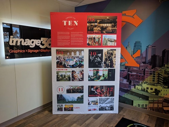 Tension Fabric Display for Redeemer Fellowship in Kansas City, Missouri