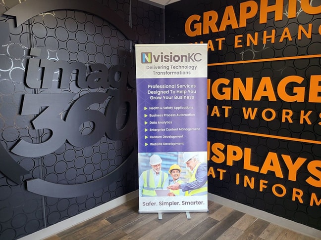Retractable Banner Stand for NVisionKC