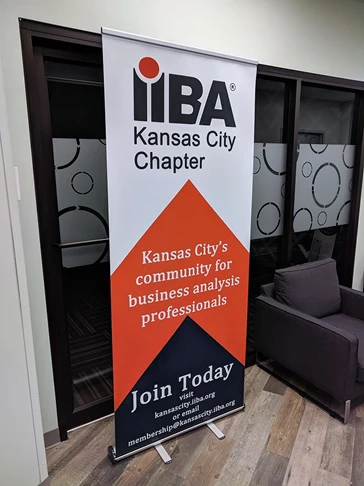 Retractable Banner Stand for IIBA Kansas City Chapter