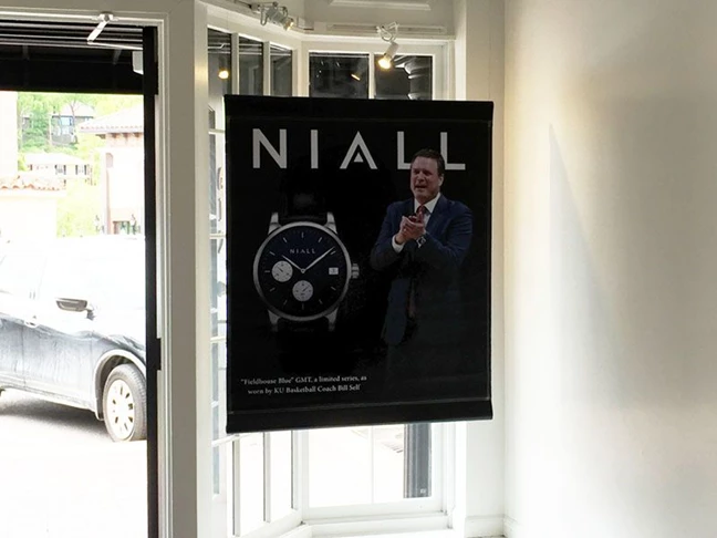 Double-sided Pole Banner for NIALL in Kansas City, Missouri