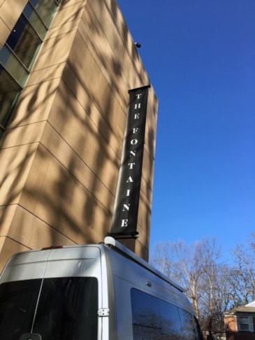 Exterior Boulevard Banner for The Fontaine Hotel in Kansas City, Missouri