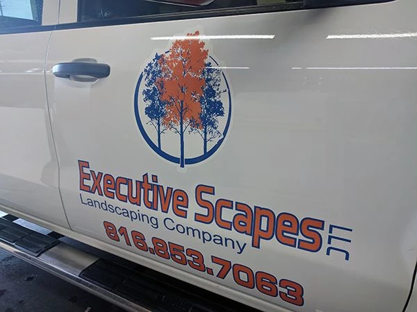Vehicle Door Graphics for Executive Scapes LLC in Kansas City, Missouri