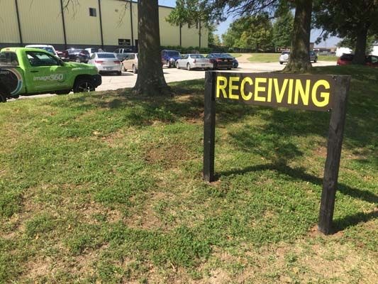 Exterior Wooden Post and Panel Sign for Reeves-Wiedeman in Lenexa, Kansas