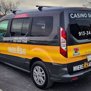Partial Graphics for Shuttle Van for 7th Street Casino in Kansas City, Kansas