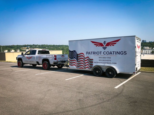 Truck and Trailer Partial Wrap for Patriot Coatings
